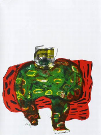 Click the image for a view of: Robert Hodgins. Full Camouflage. 2009. Lithograph. 15/30. 770X570 mm